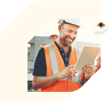 Installateur die de digitale werkbon van Cafca Software gebruikt