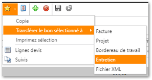 transmission du devis à l'installation