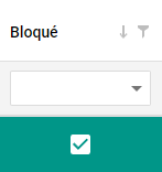 une offre bloquée sera clairement visualisée par le mot "bloqué" dans votre numéro d'offre