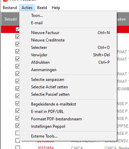 Instellingen Peppol in Cafca Software