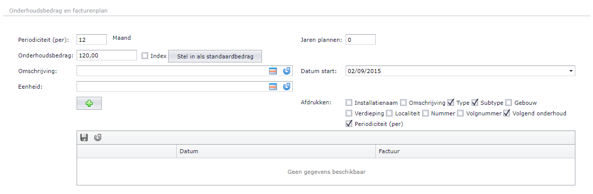 facturenplan opstellen